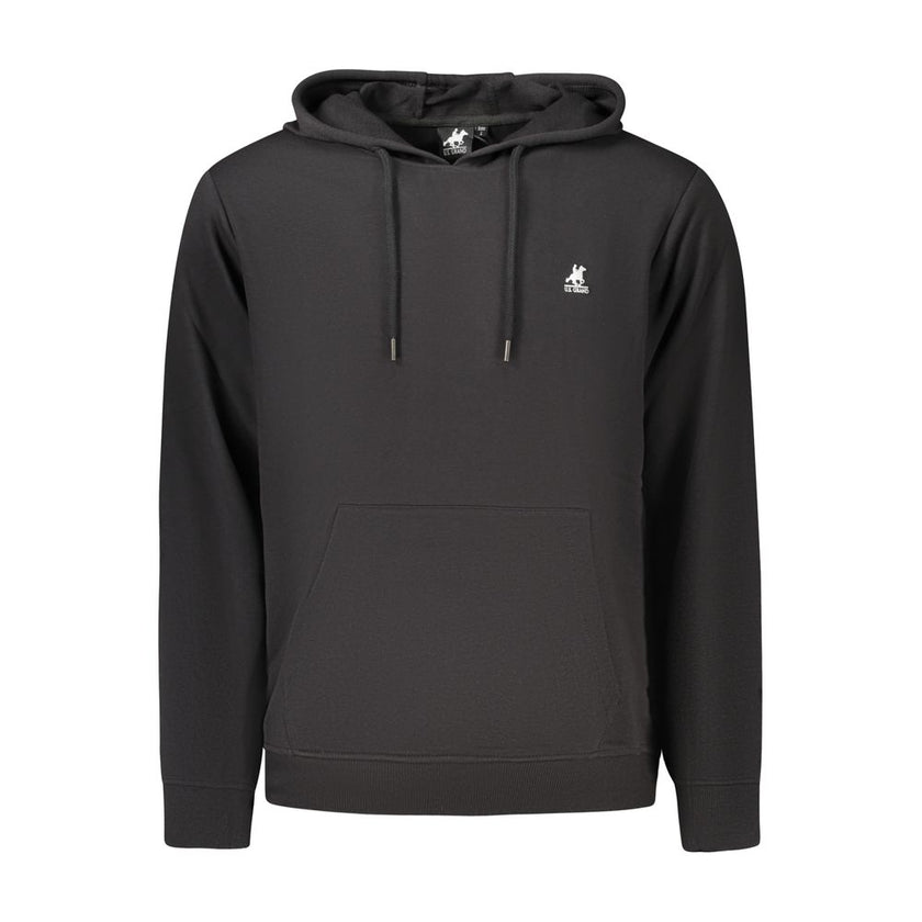 U.S. Grand Polo Schwarzer Baumwoll-Sweatshirt