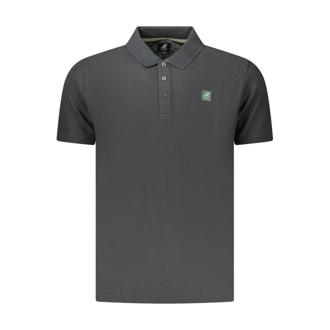 U.S. Grand Polo Schwarzes Herren-Poloshirt aus Baumwolle