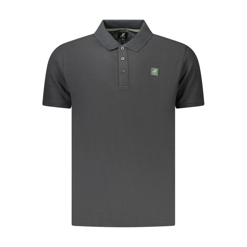 U.S. Grand Polo Schwarzes Herren-Poloshirt aus Baumwolle