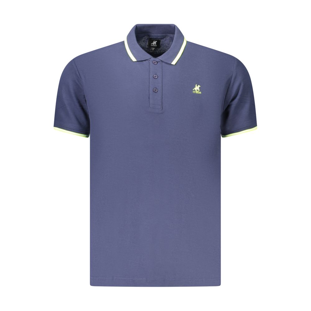 U.S. Grand Polo Blaues Herren-Poloshirt aus Baumwolle