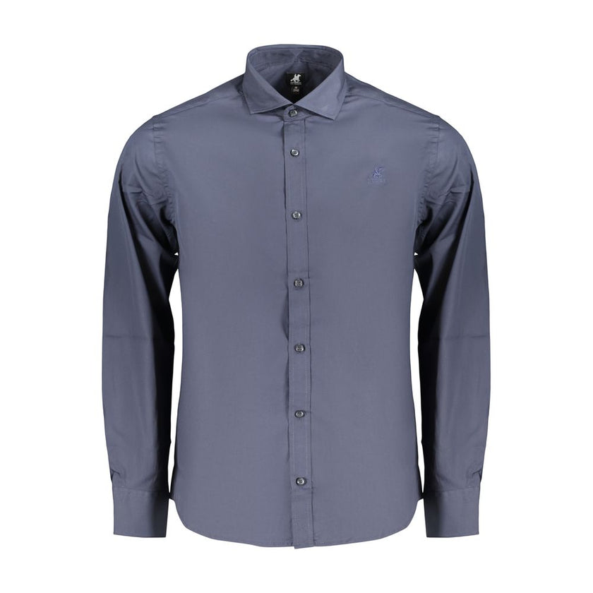 U.S. Grand Polo Herrenhemd aus blauer Baumwolle