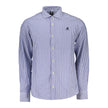 U.S. Grand Polo Herrenhemd aus blauer Baumwolle