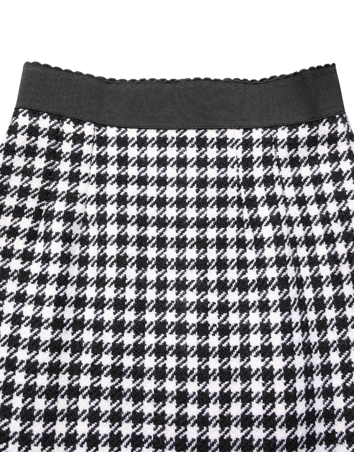 Dolce & Gabbana Minirock mit Hahnentrittmuster und hohem Bund in Schwarz-Weiß