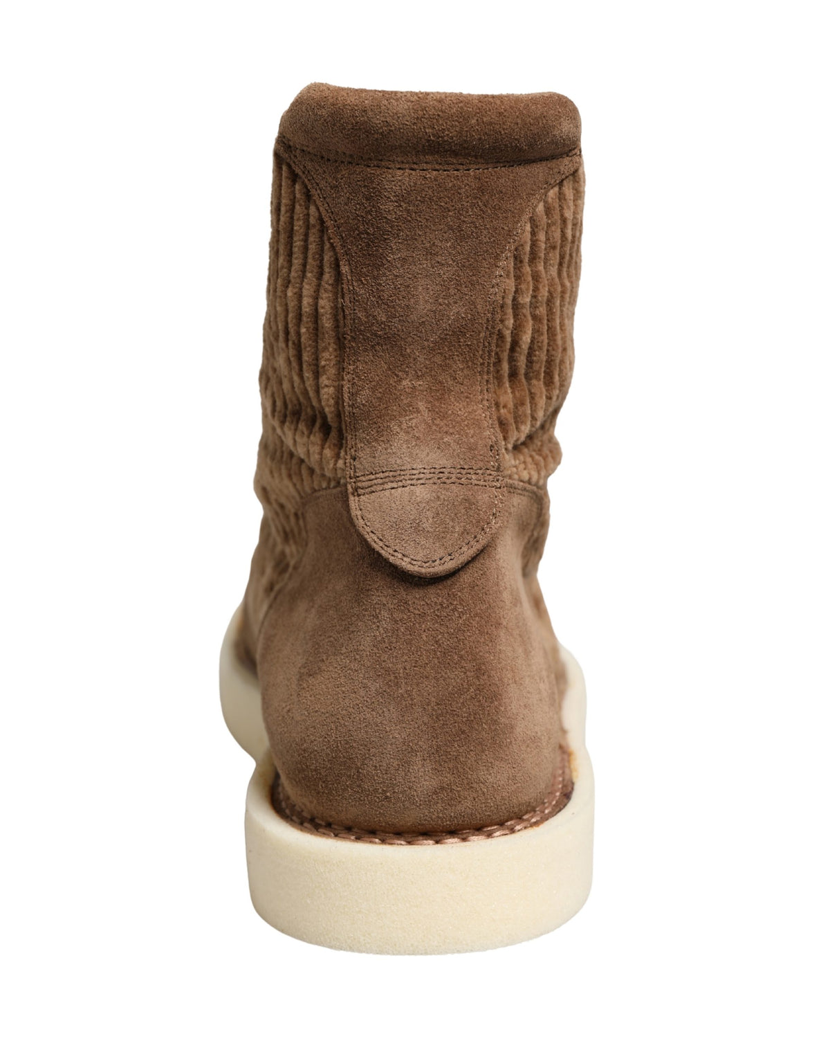 Dolce & Gabbana Brown Corduroy High-Top Oxford Boots