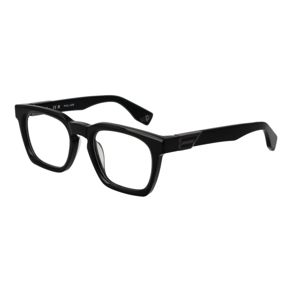 Police Brille mit schwarzen Cellulose-Acetat-Gestellen