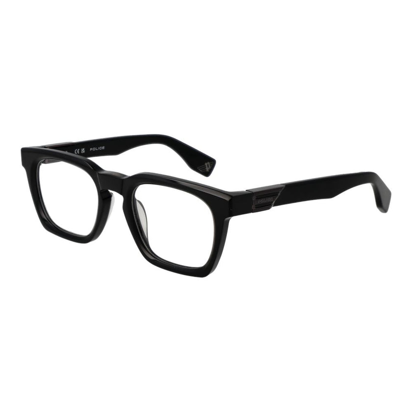 Police Brille mit schwarzen Cellulose-Acetat-Gestellen