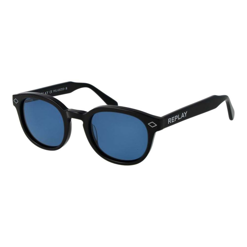 Replay Schwarze Sonnenbrille aus Acetat