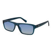 Guess blaue Sonnenbrille Herren rechteckig Kunststoff vollrand verspiegelt UV-Schutz