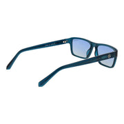 Guess blaue Sonnenbrille für Herren aus Kunststoff mit verspiegelten blauen Gläsern und vollrandigem rechteckigen Rahmen