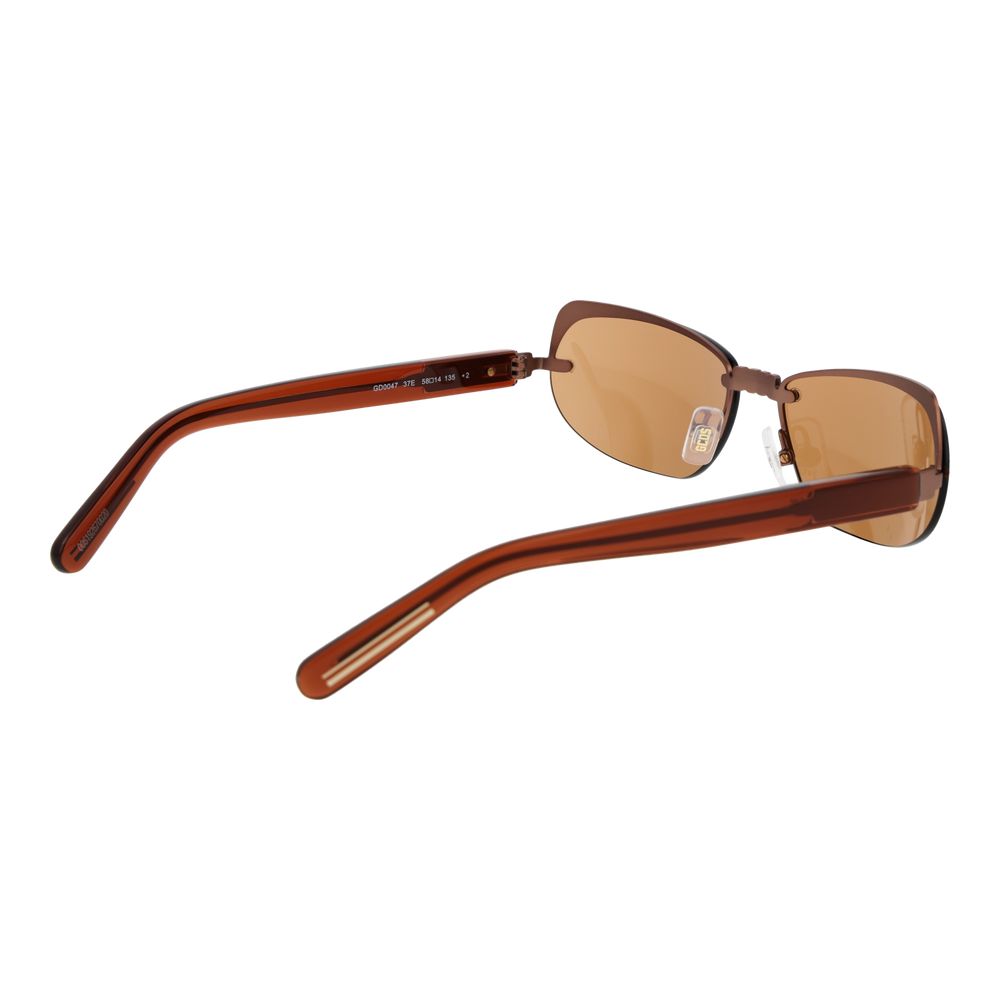 GCDS Braune Metallsonnenbrille