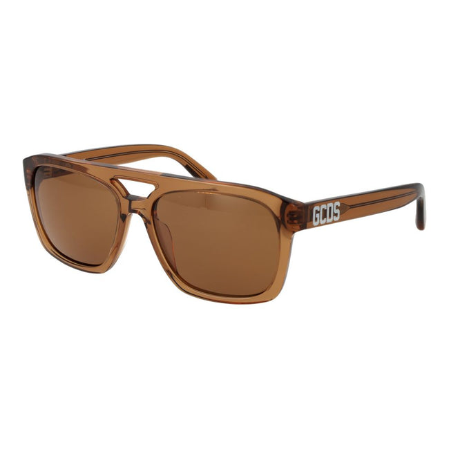 GCDS Braune Sonnenbrille aus Kunststoff