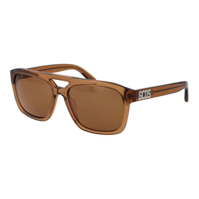 GCDS Braune Sonnenbrille aus Kunststoff