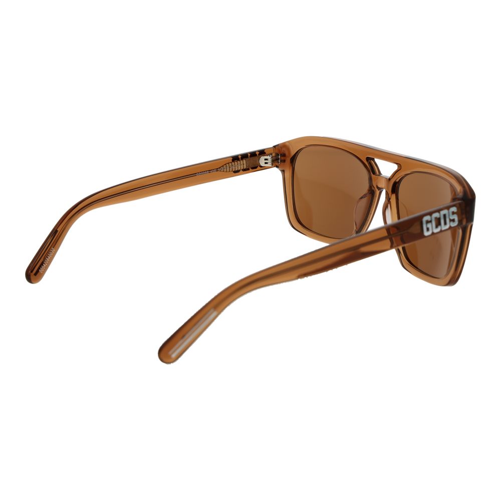 GCDS Braune Sonnenbrille aus Kunststoff