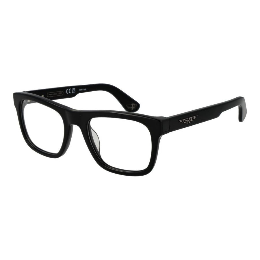 Police glasses with black cellulose acetate frames