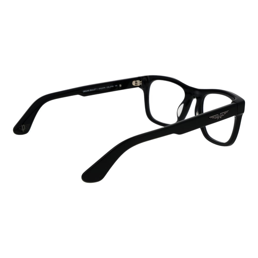 Police glasses with black cellulose acetate frames
