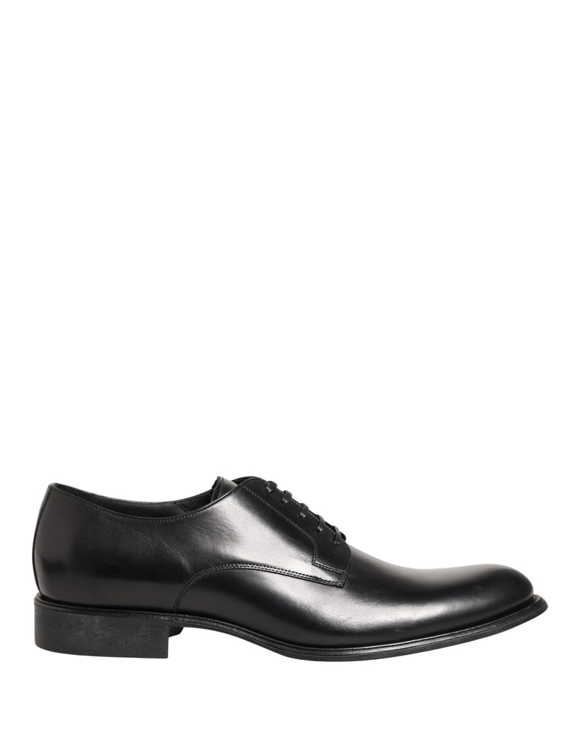 Dolce & Gabbana Schwarze Derby-Schuhe aus Kalbsleder für Herren
