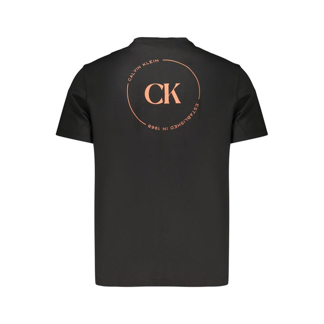 Calvin Klein Schwarzes Baumwoll-T-Shirt für Herren