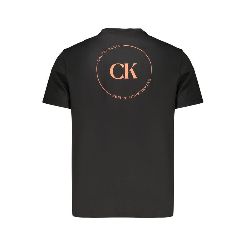 Calvin Klein Schwarzes Baumwoll-T-Shirt für Herren