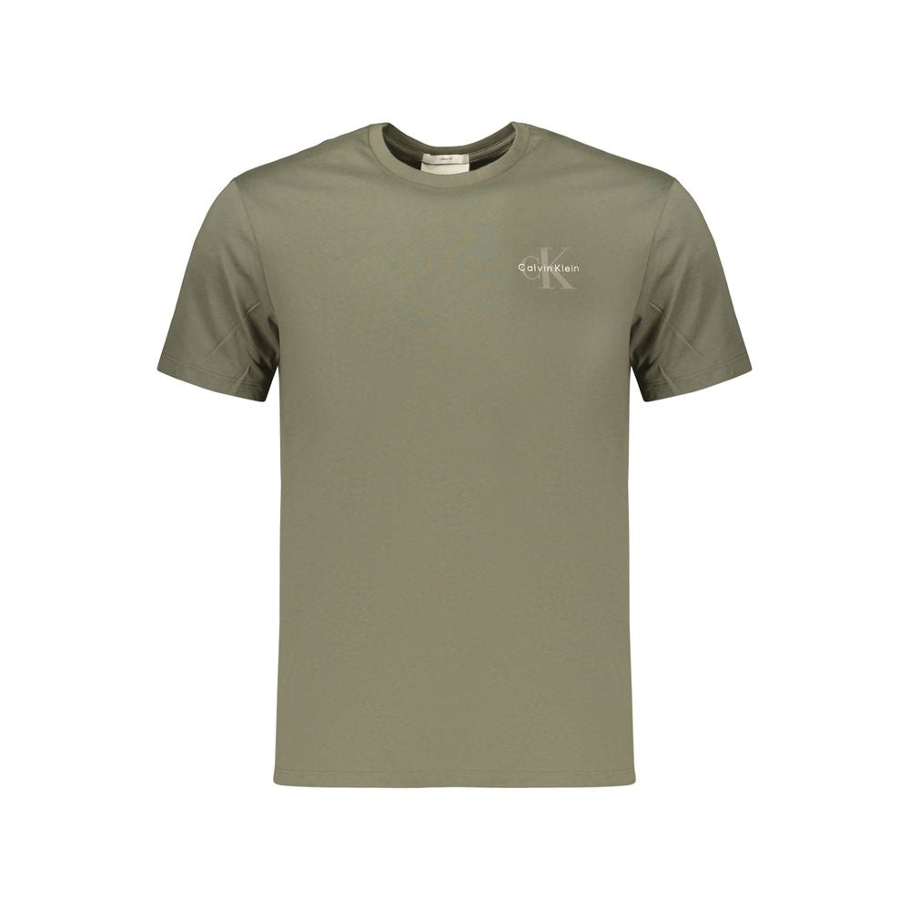 Calvin Klein Men's Green Cotton T-Shirt
