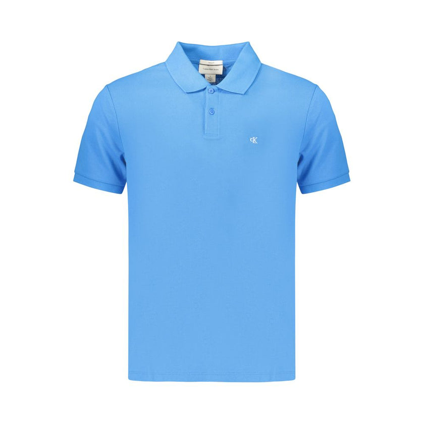 Calvin Klein Azzurro Baumwoll-Poloshirt für Herren