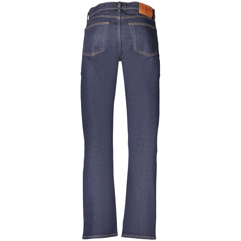 Calvin Klein Men's Blue Cotton Jeans, Crafted for Elegance and Comfort