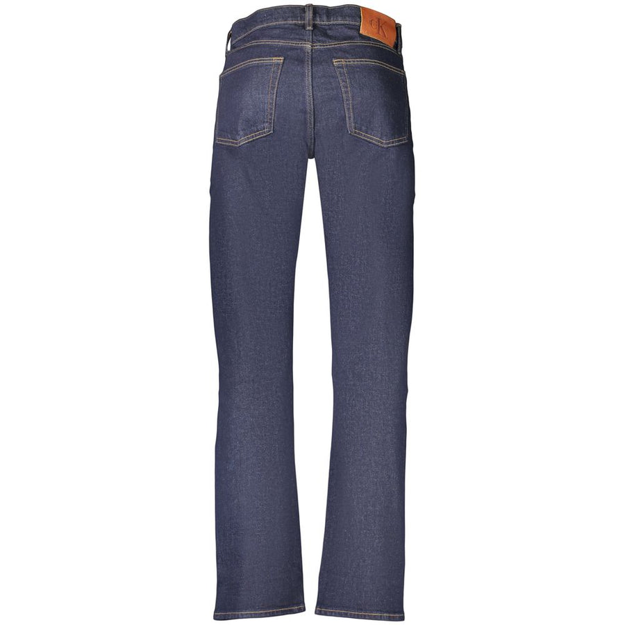 Calvin Klein Men's Blue Cotton Jeans, Crafted for Elegance and Comfort
