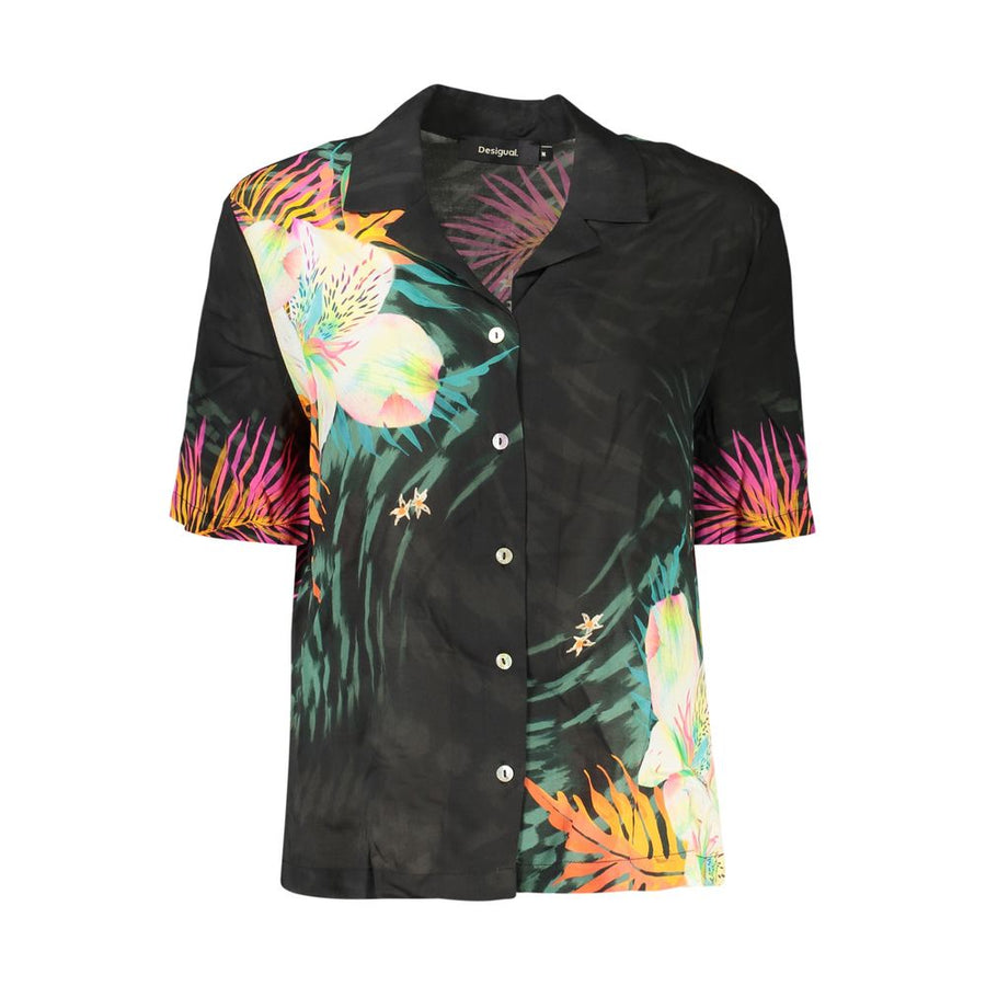 Desigual Schwarzes Damen-Shirt aus Viskose