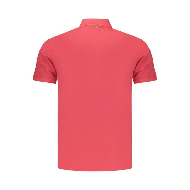 Napapijri Rotes Herren-Poloshirt aus Baumwolle