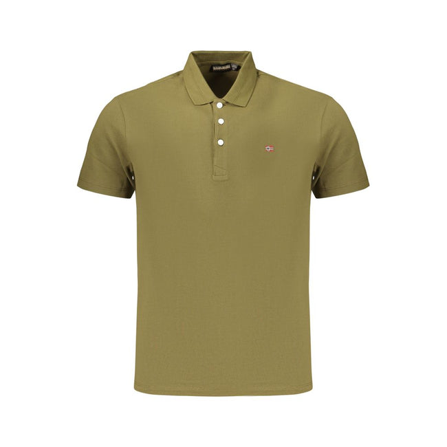 Napapijri Grünes Herren-Poloshirt aus Baumwolle