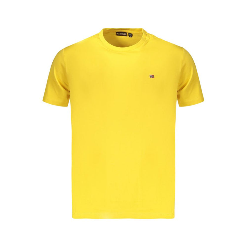 Napapijri Gelbes Baumwoll-T-Shirt für Herren