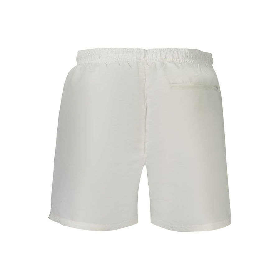 Calvin Klein Weiße Herren-Badeshorts aus Polyester