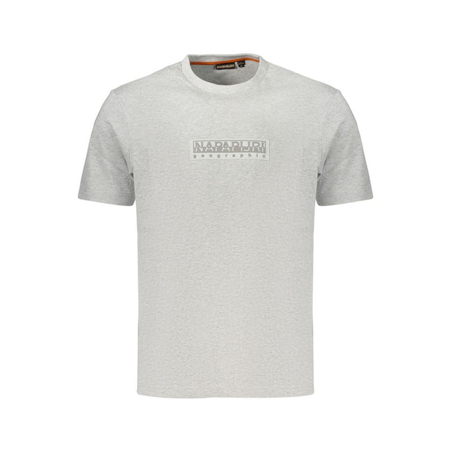 Napapijri Graues Baumwoll-T-Shirt für Herren