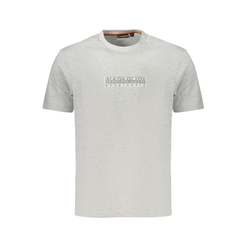 Napapijri Graues Baumwoll-T-Shirt für Herren