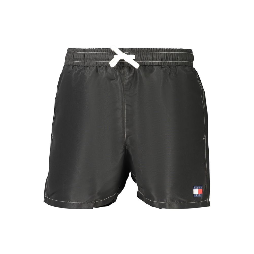 Tommy Hilfiger Men's Black Polyester Swim Trunks