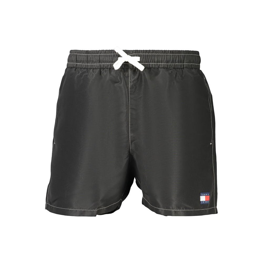 Tommy Hilfiger Herren-Badehose aus schwarzem Polyester