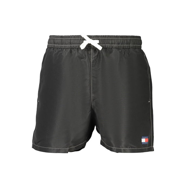 Tommy Hilfiger Herren-Badehose aus schwarzem Polyester