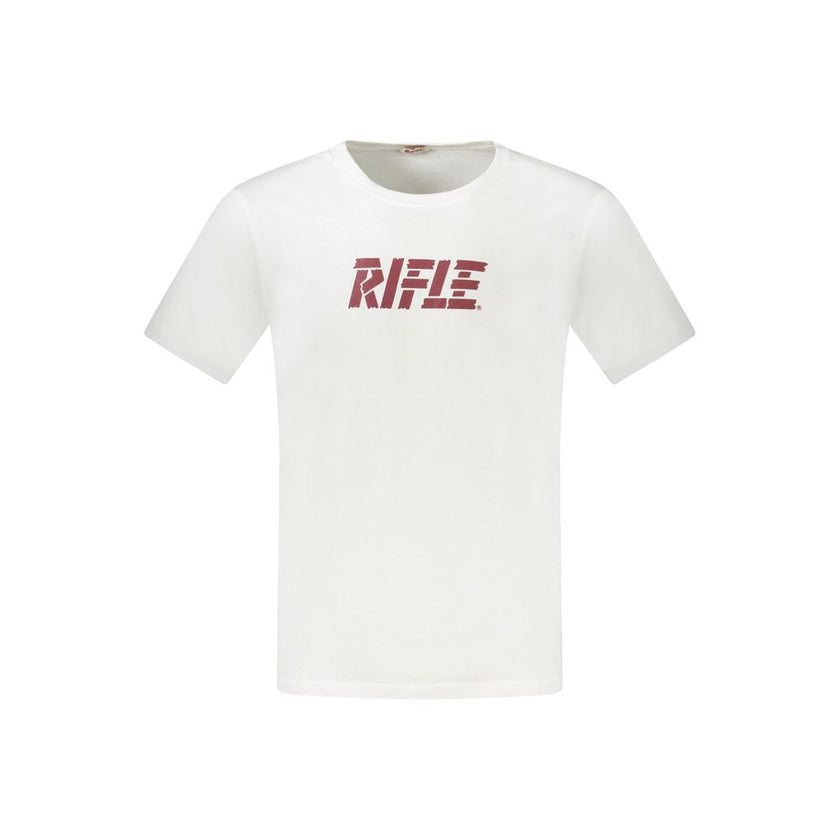 Rifle T-Shirt aus weißer Baumwolle