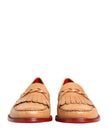 Dolce & Gabbana Beige Tassel Leder Herren Slipper Loafer Schuhe