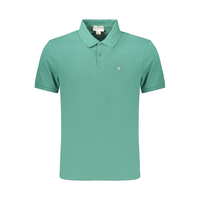 Calvin Klein Scharfes grünes Kontrast-Poloshirt