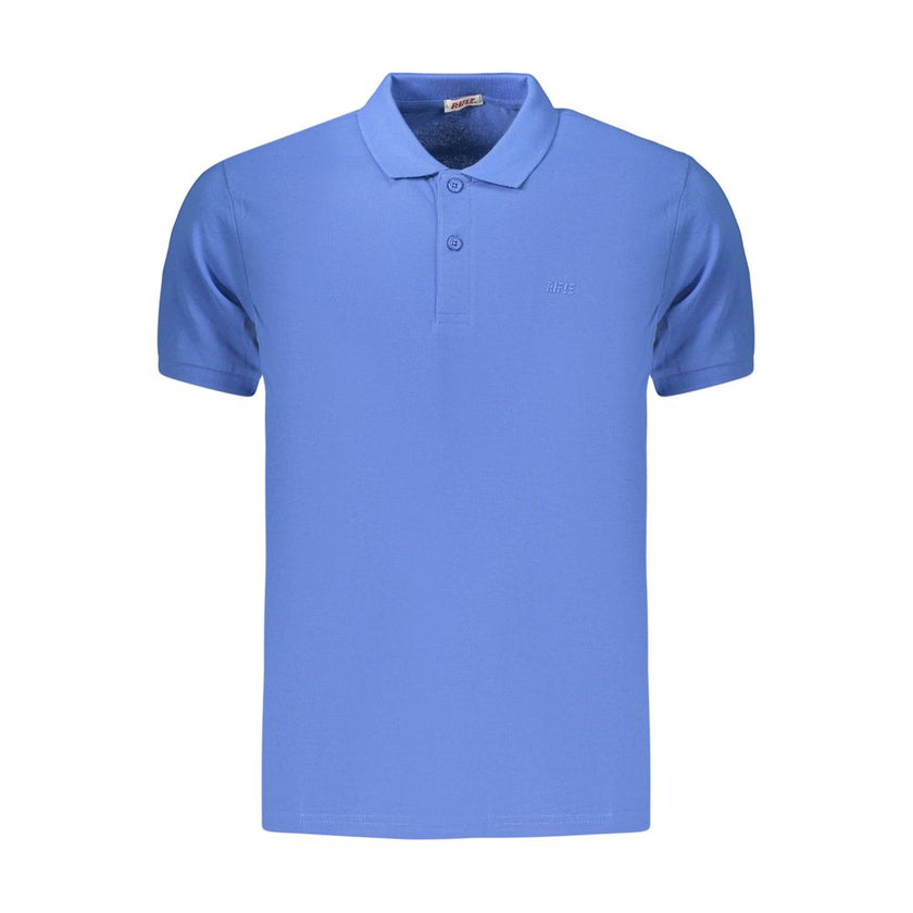 Rifle Blaues Baumwoll-Poloshirt für Herren