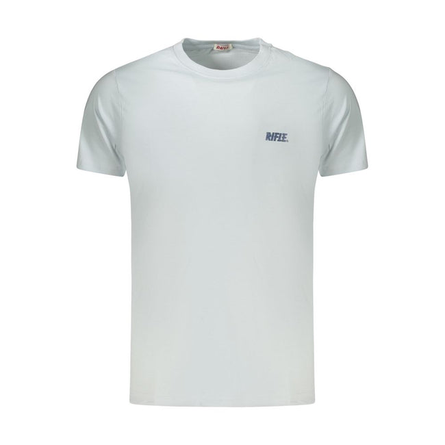 Rifle Hellblaues Herren-T-Shirt aus Baumwolle