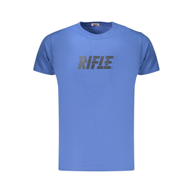 Rifle Baumwoll-T-Shirt in Blau