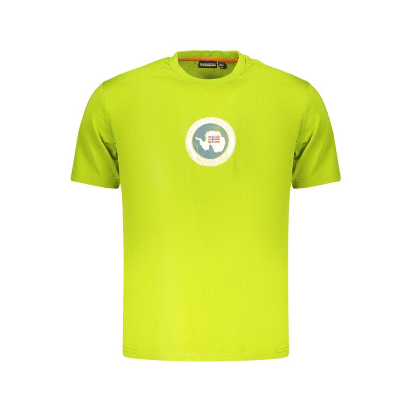 Napapijri Grünes Baumwoll-T-Shirt für Herren