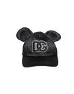 Dolce & Gabbana Herren Baseballcap aus schwarzem Samt mit Tiermotiv