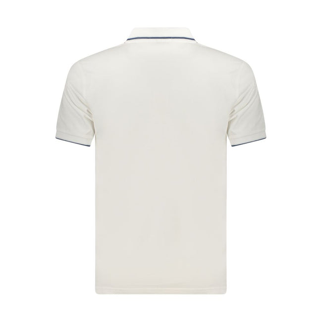 Coveri Moving Bianco Baumwoll-Herrenpoloshirt