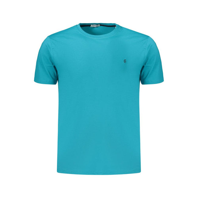 Coveri Moving Azzurro Baumwoll-T-Shirt für Herren
