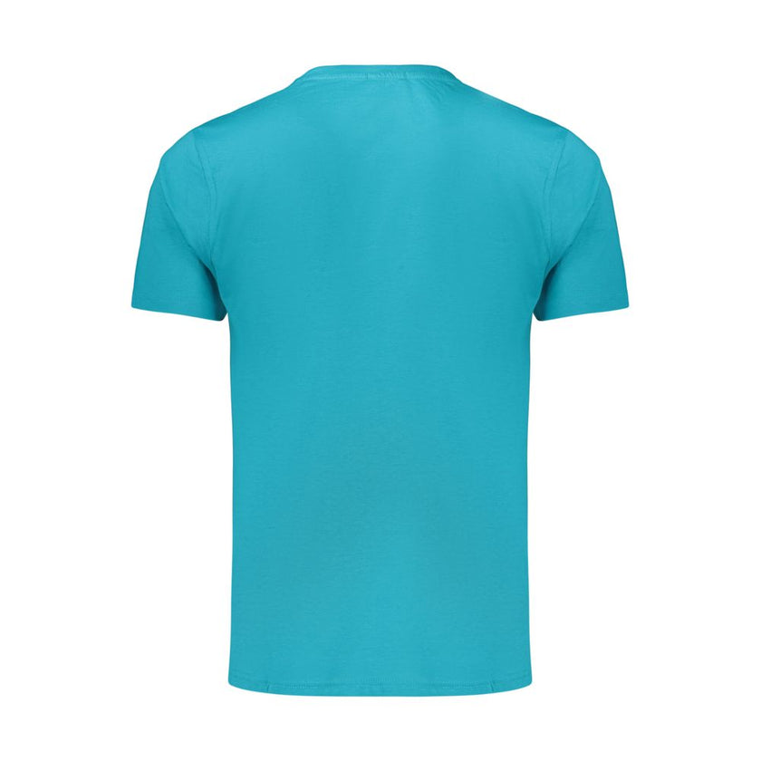 Coveri Moving Azzurro Baumwoll-T-Shirt für Herren