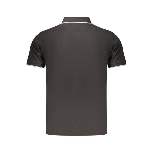 Coveri Moving Schwarzes Baumwoll-Poloshirt für Herren