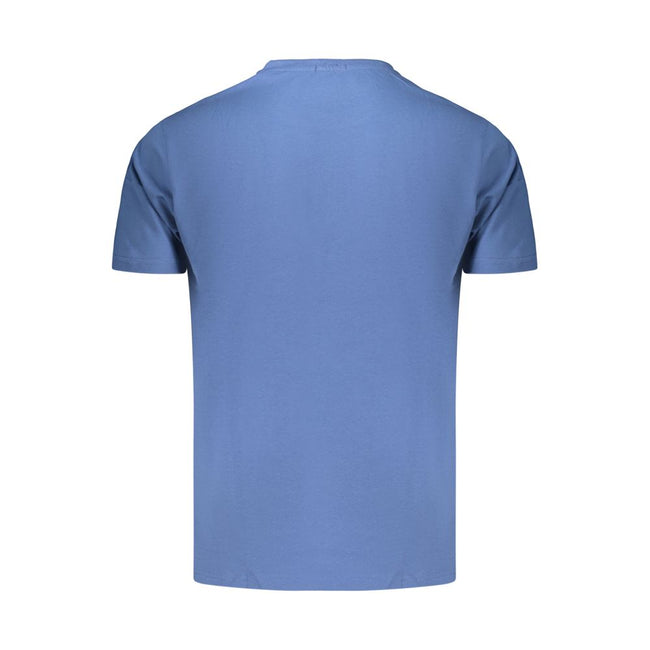 Coveri Moving Blaues Baumwoll-T-Shirt für Herren