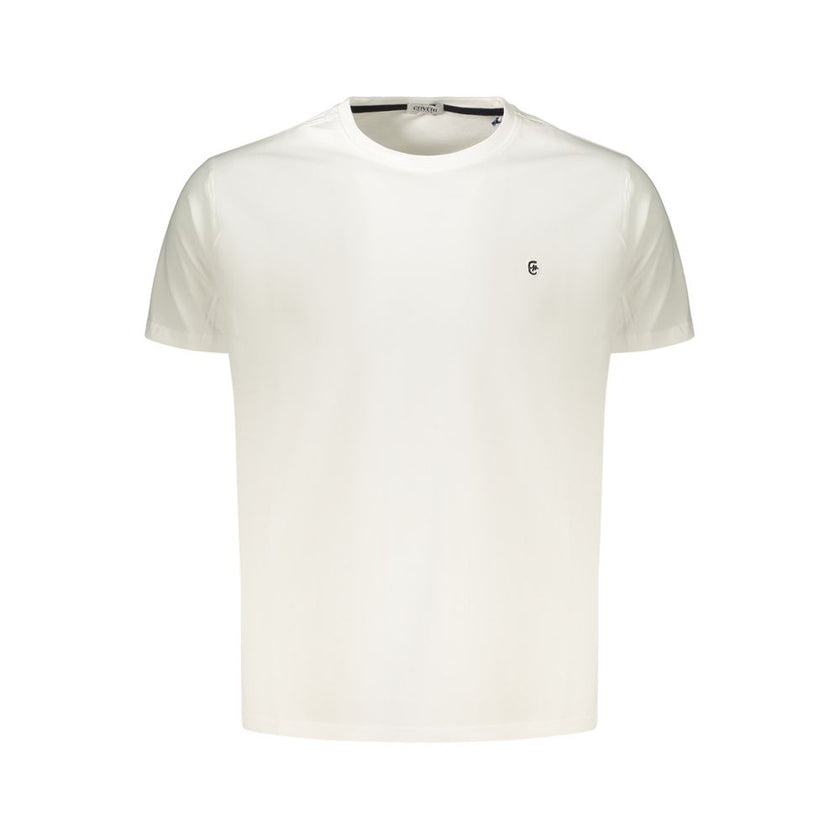 Coveri Moving Bianco Baumwoll-T-Shirt für Herren